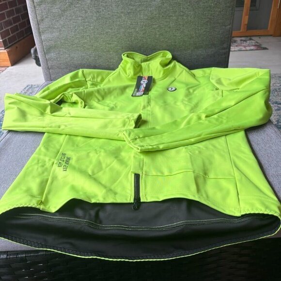 Cycling Jacket 10mm Waterproof Windproof Double Slider Zipper, 3XL - Picture 7 of 8